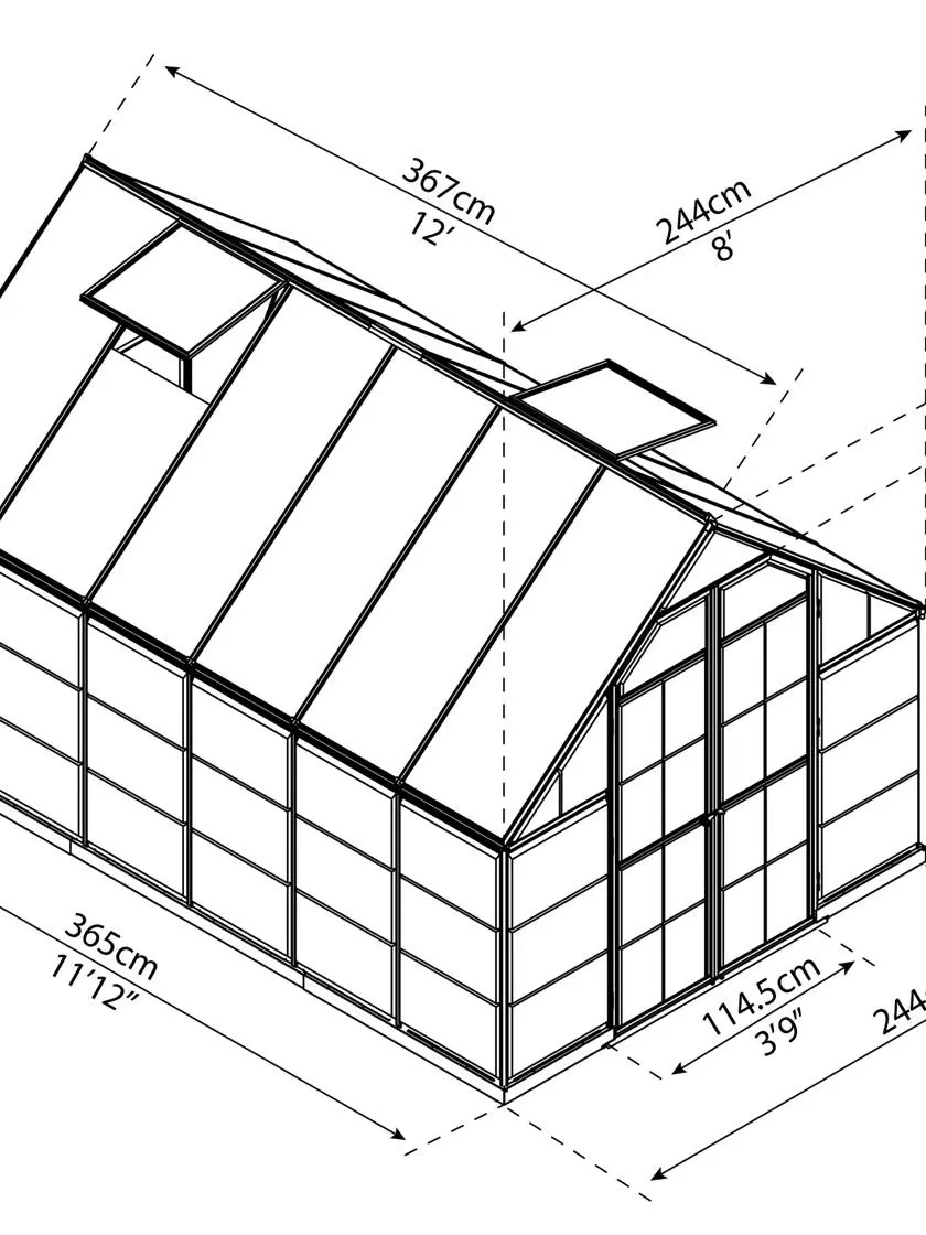 GSC Canopia® By Palram Balance Greenhouse, 8' X 12' - Image 5