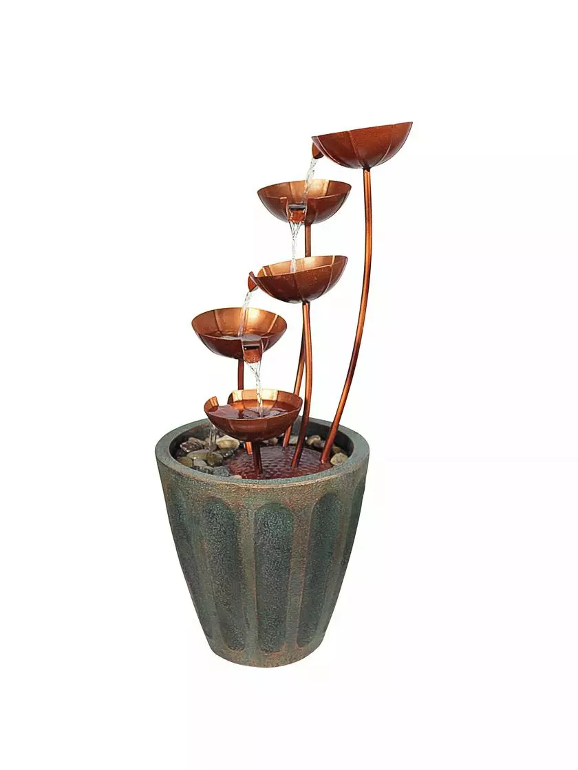 PRP Copper Lotus Cascading Fountain - Image 2