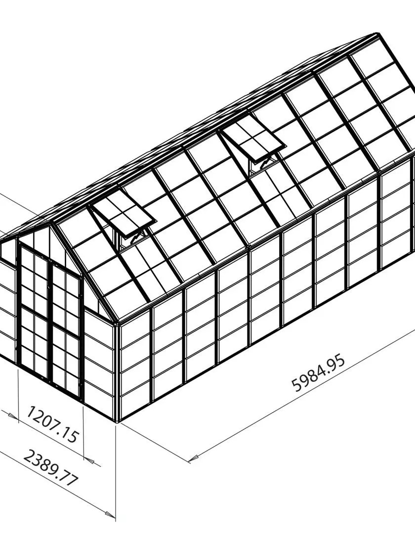 GSC Canopia® By Palram Harmony™ Snap & Grow Greenhouse, 8' - Image 17
