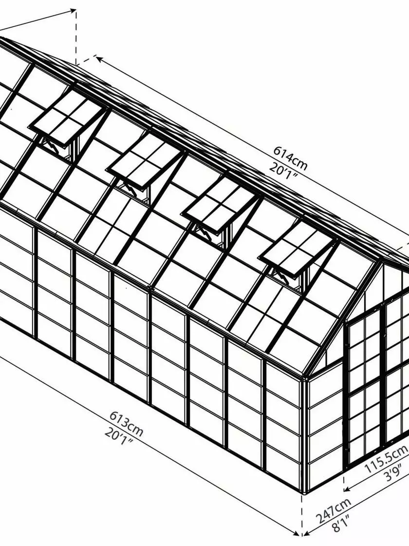 GSC Canopia® By Palram Harmony™ Snap & Grow Greenhouse, 8' - Image 19