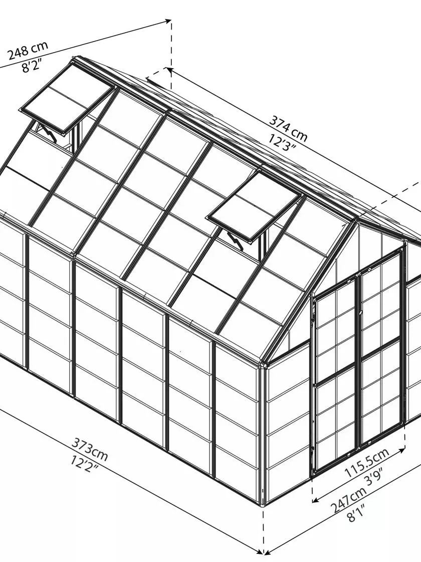 GSC Canopia® By Palram Harmony™ Snap & Grow Greenhouse, 8' - Image 20