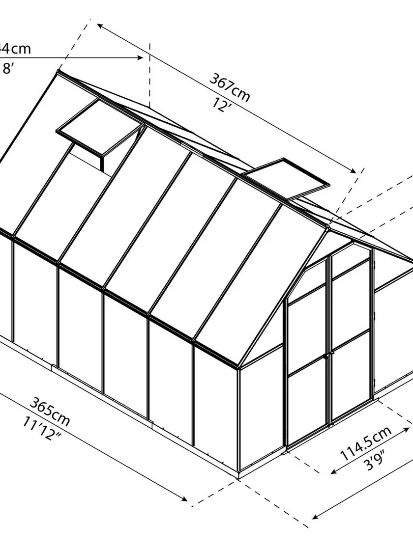 PRP Canopia® By Palram Essence™ Greenhouse, 8' X 12' - Image 13