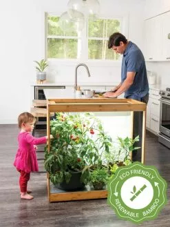 GSC Medium Bamboo LED Grow Light Garden