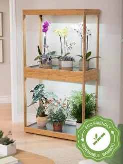 GSC Bamboo Display LED Grow Light Garden