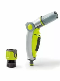 GSC G.F. Italia 3 Jet Metal Hose Nozzle With Quick Connector Green