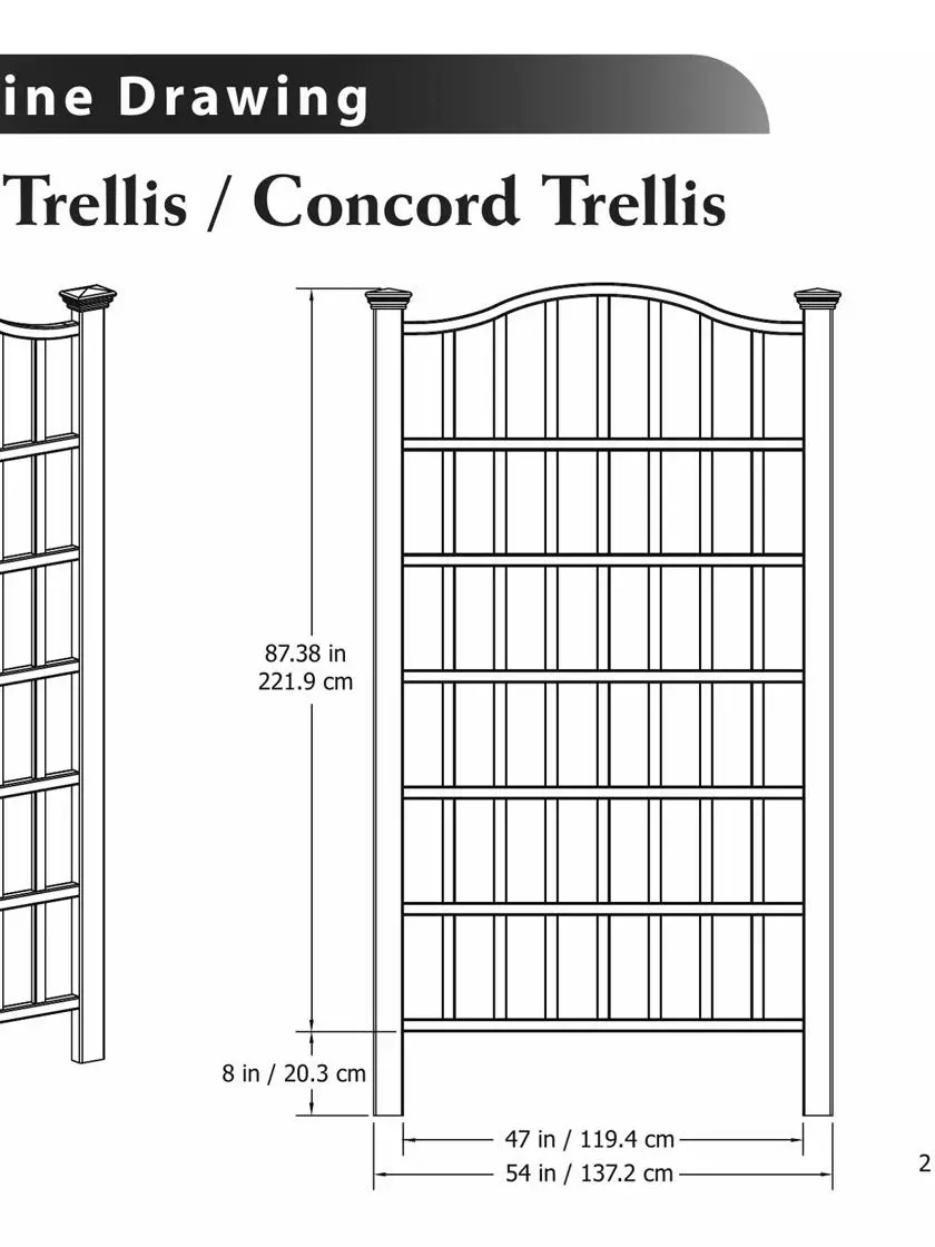 GSC Concord Composite Vinyl Trellis - Image 3