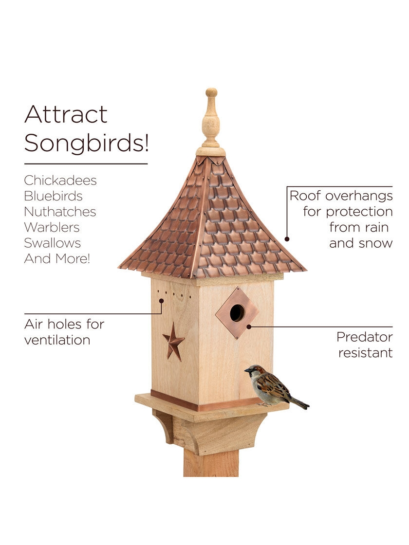 GSC Copper Shingled Roof Bird House - Image 2