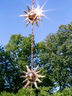 GSC Sun Pure Copper Rain Chain, 8-1/2'