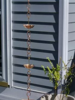 GSC Umbrella Pure Copper Rain Chain, 8.5'