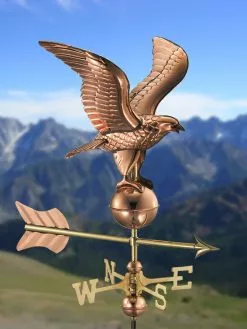 GSC Eagle Cottage Copper Weathervane With Roof Mount