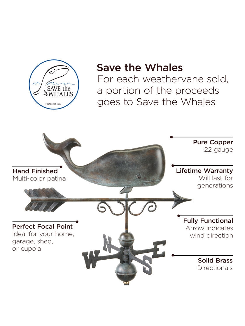 GSC Save The Whales™ Copper Weathervane - Image 5