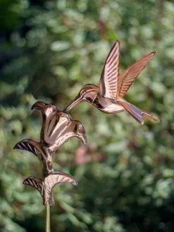 GSC Hummingbird Cottage Copper Weathervane With Roof Mount
