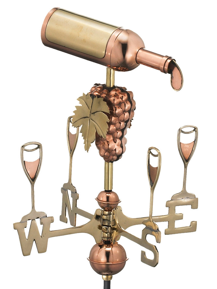 GSC Wine Bottle Cottage Garden Weathervane With Pole - Image 3
