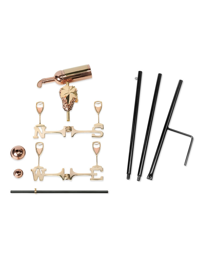 GSC Wine Bottle Cottage Garden Weathervane With Pole - Image 2