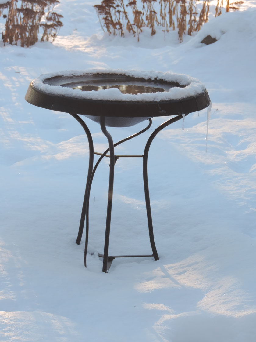 GSC Birds Choice ® Heated Birdbath With Three Legged Black Stand