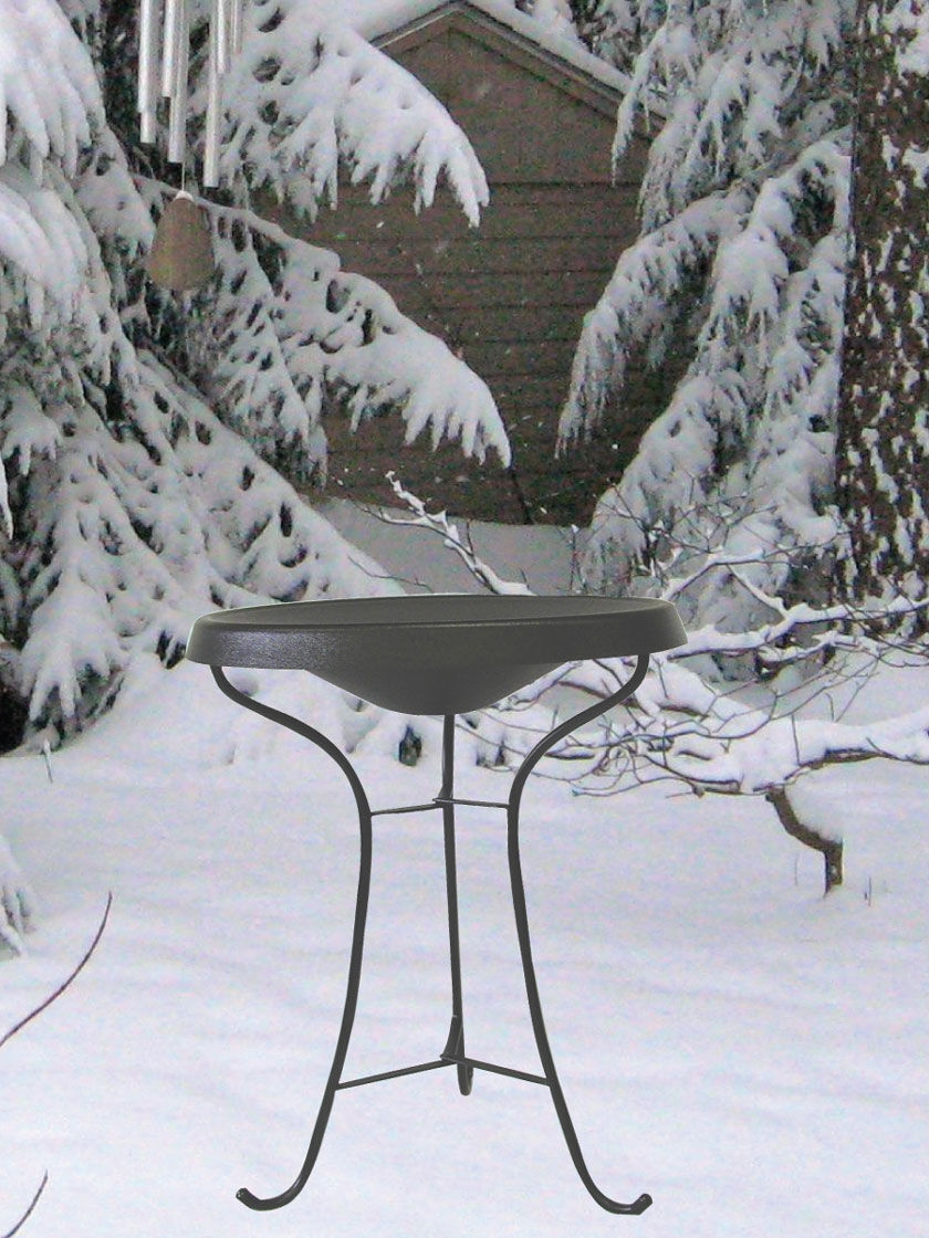 GSC Birds Choice ® Heated Birdbath With Three Legged Black Stand - Image 2