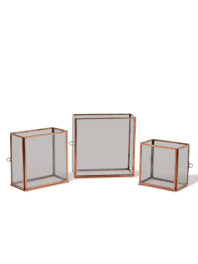 GSC Copper And Glass Terrariums, Set Of 3 - Image 3