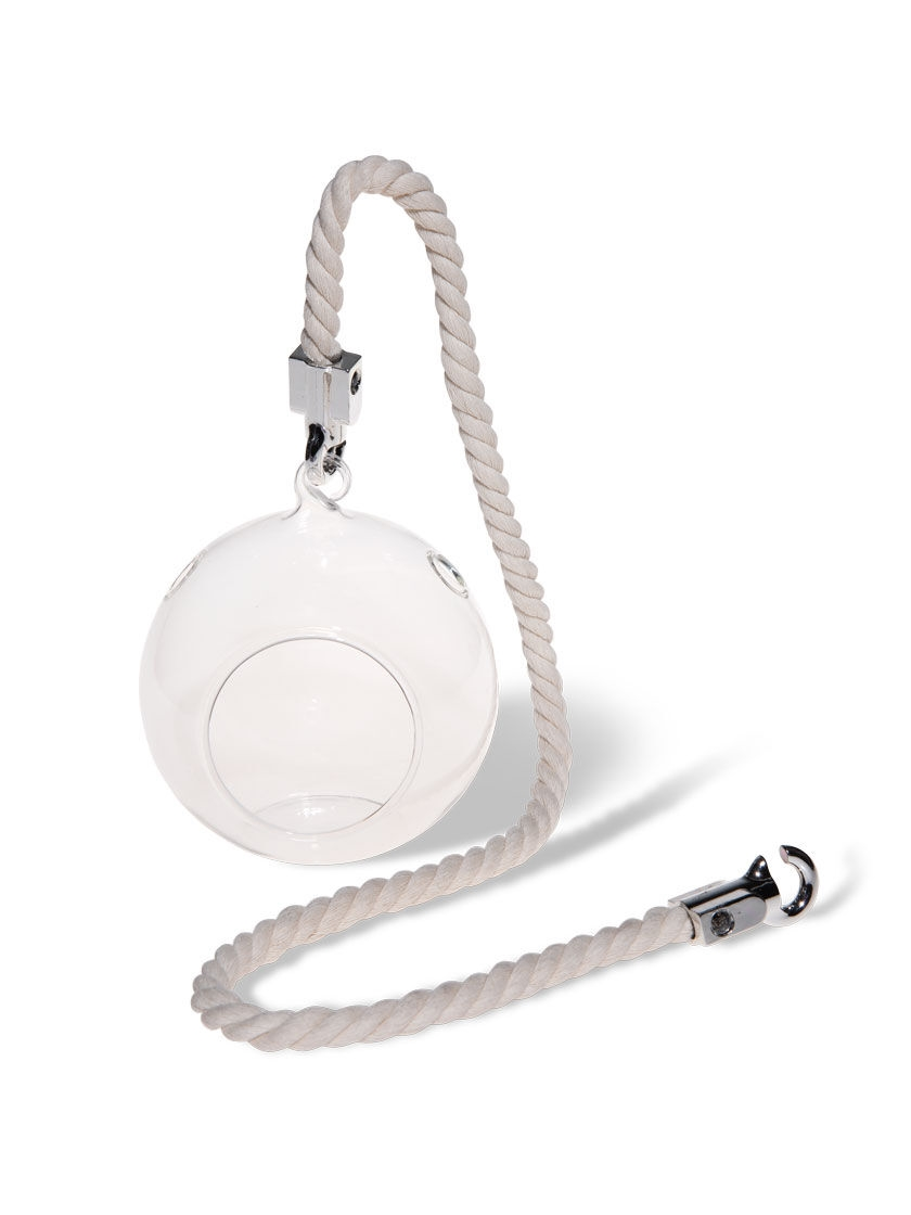 GSC Mini Blown-Glass Hanging Terrarium, Set Of 2 - Image 5