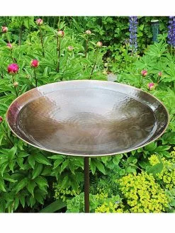 GSC Achla Designs Burnt Copper Birdbath With Stake