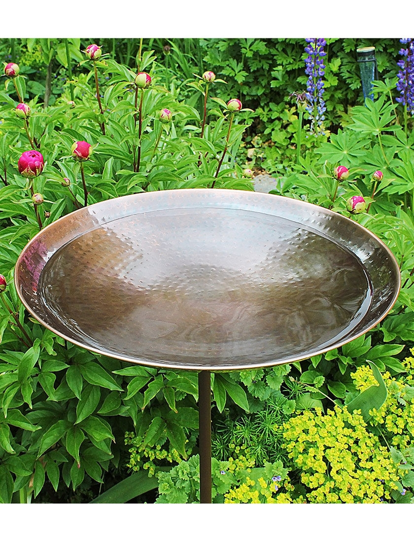 GSC Achla Designs Burnt Copper Birdbath With Stake