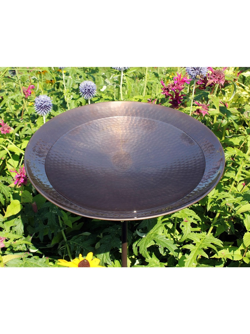 GSC Achla Designs Burnt Copper Birdbath With Stake - Image 2