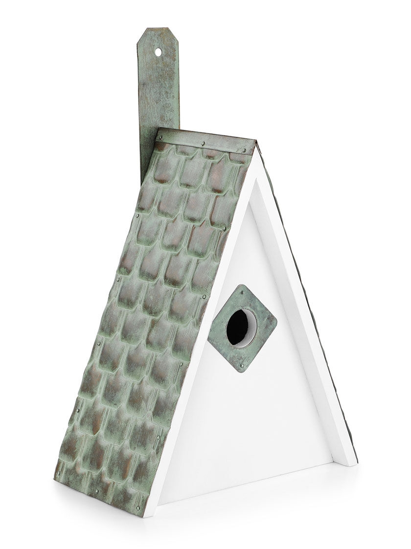 GSC Swiss Chalet Bird House With Verdigris Copper Roof - Image 3