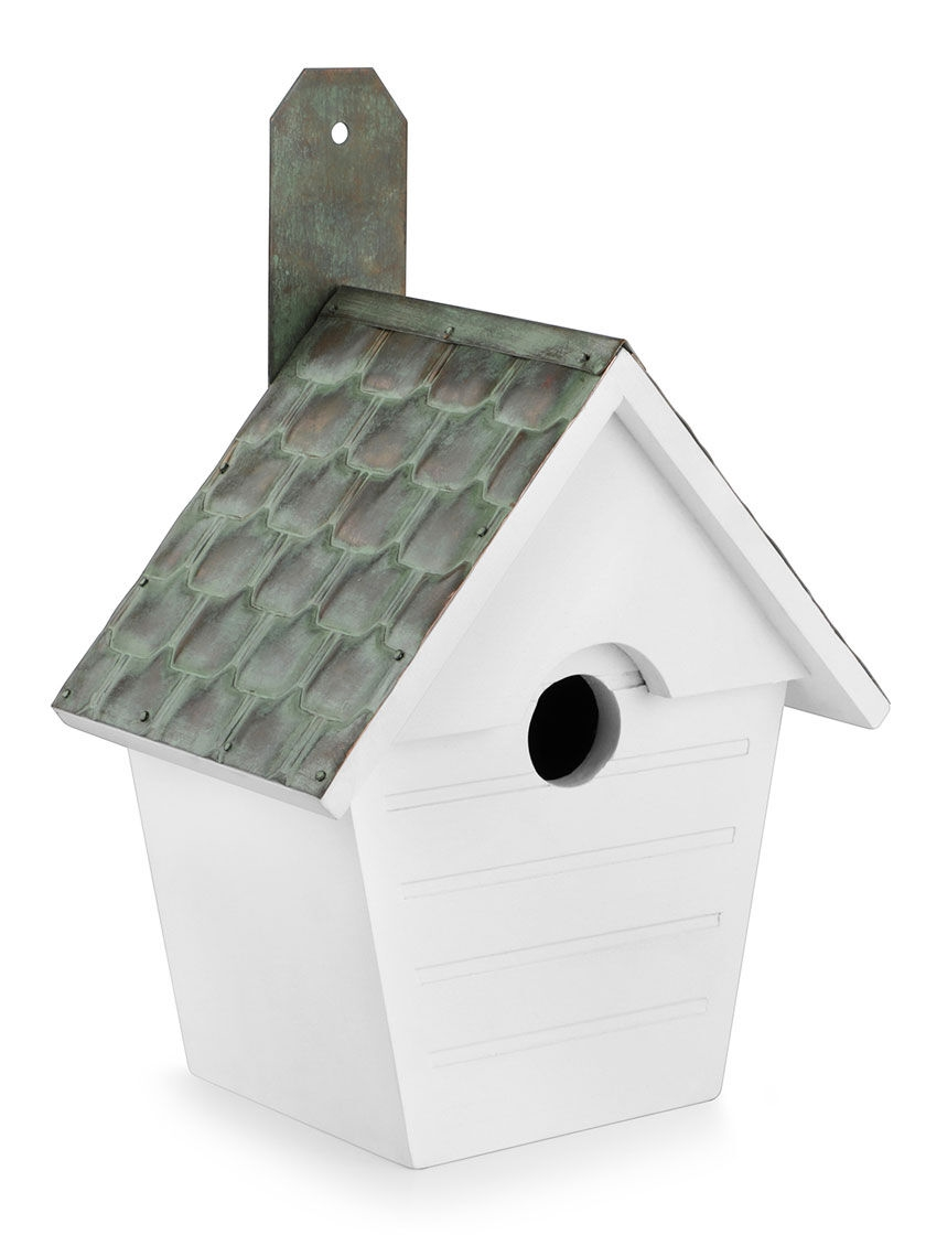 GSC Classic Cottage Bird House With Verdigris Copper Roof - Image 2