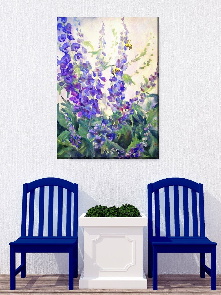 GSC Blue Delphi Outdoor Wall Art - Image 2