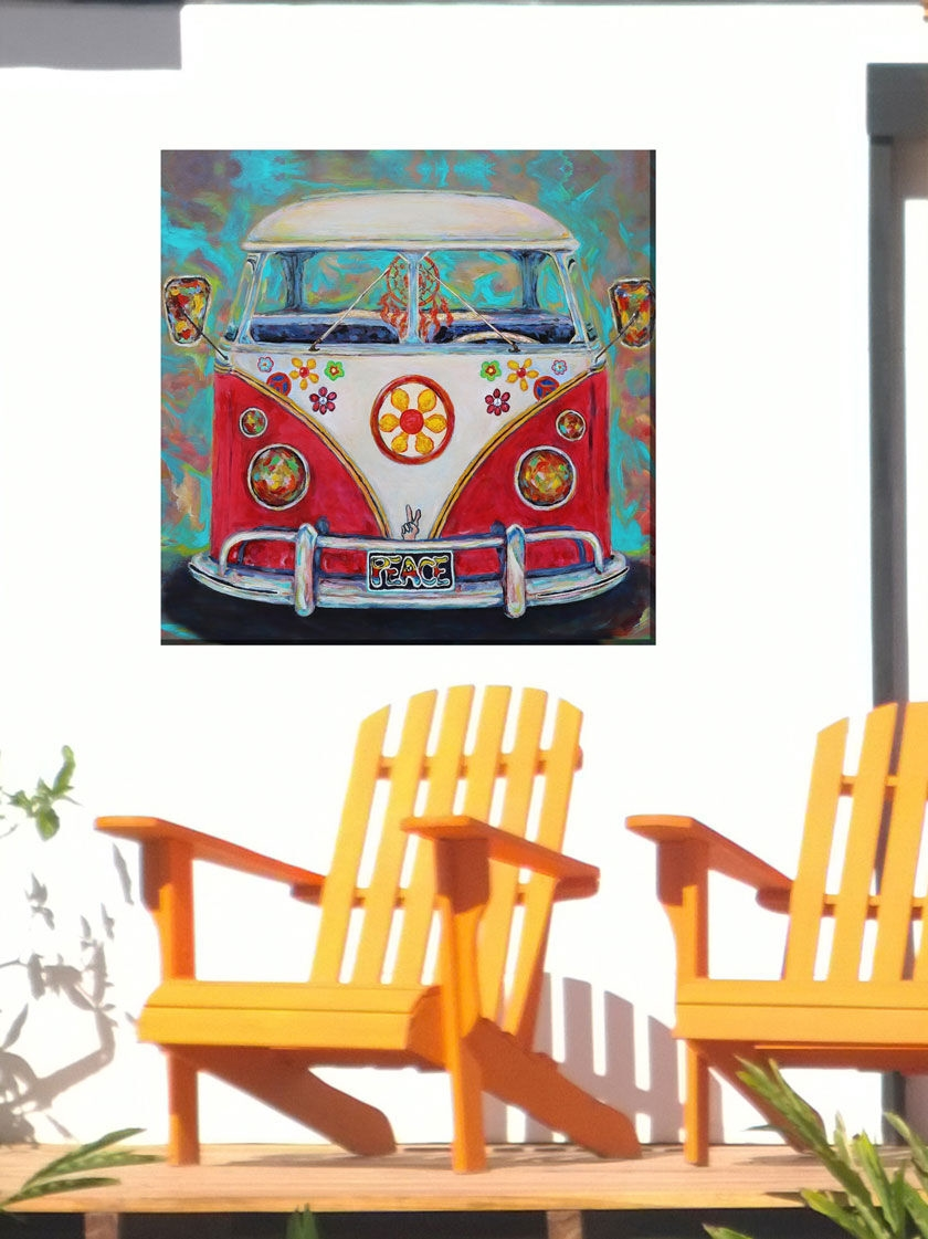 GSC Hippy Van Outdoor Wall Art, - Image 2