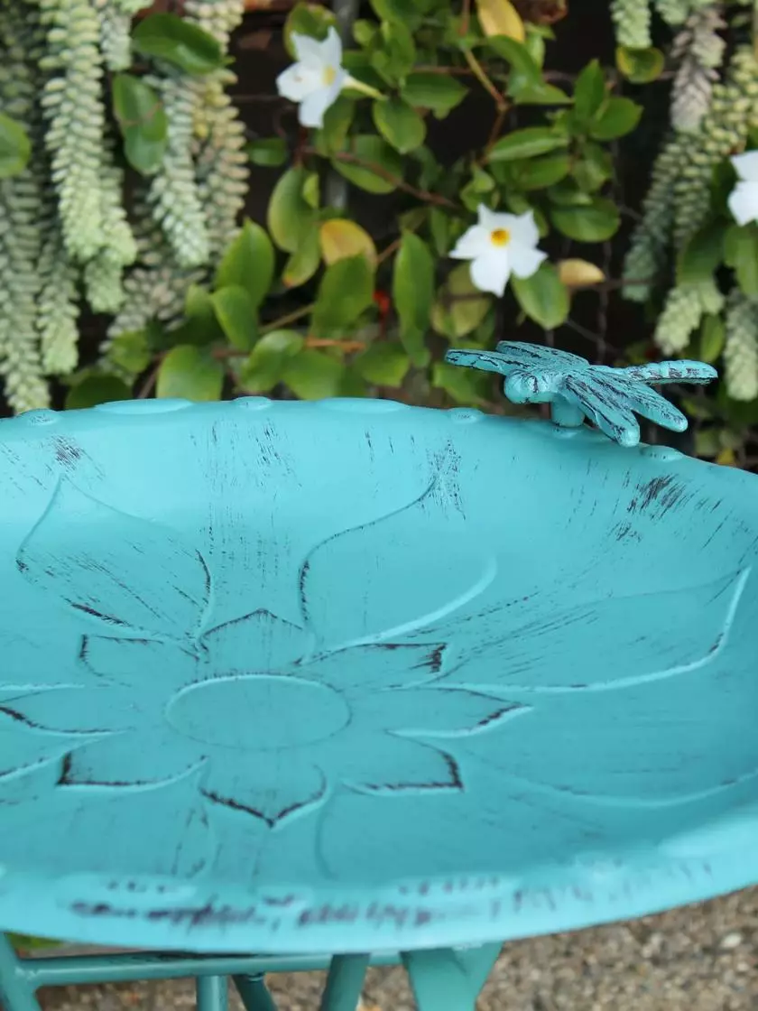 GSC Vintage Floral Birdbath - Image 2