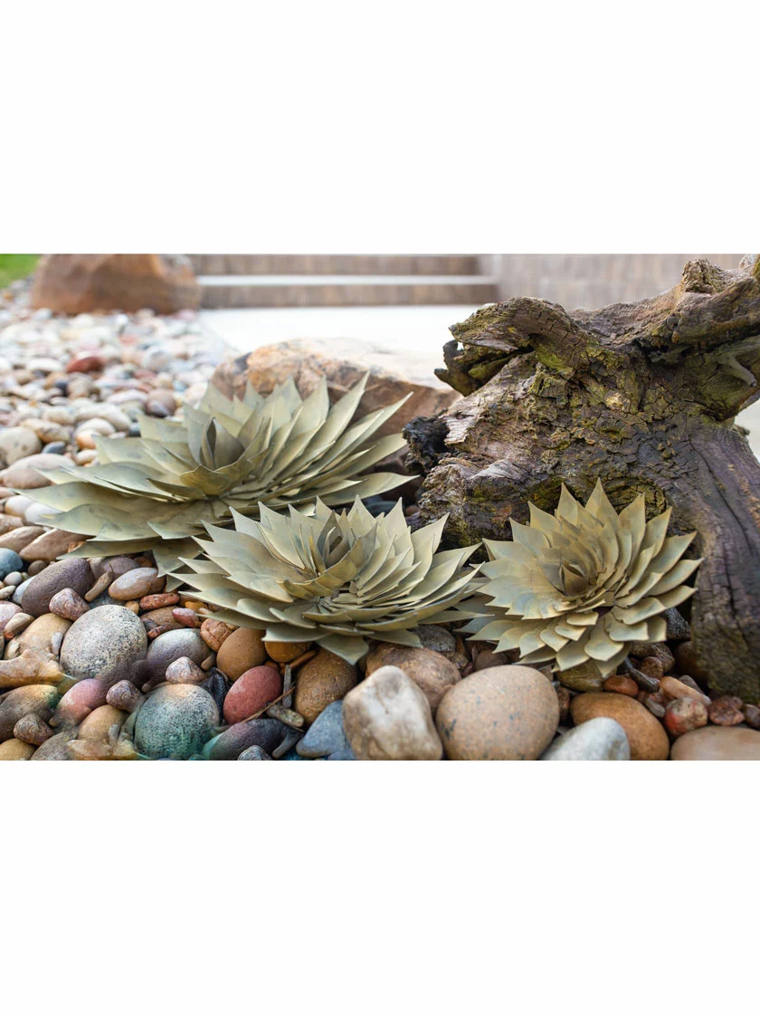 GSC Desert Steel Spiral Aloe Sculpture - Image 2