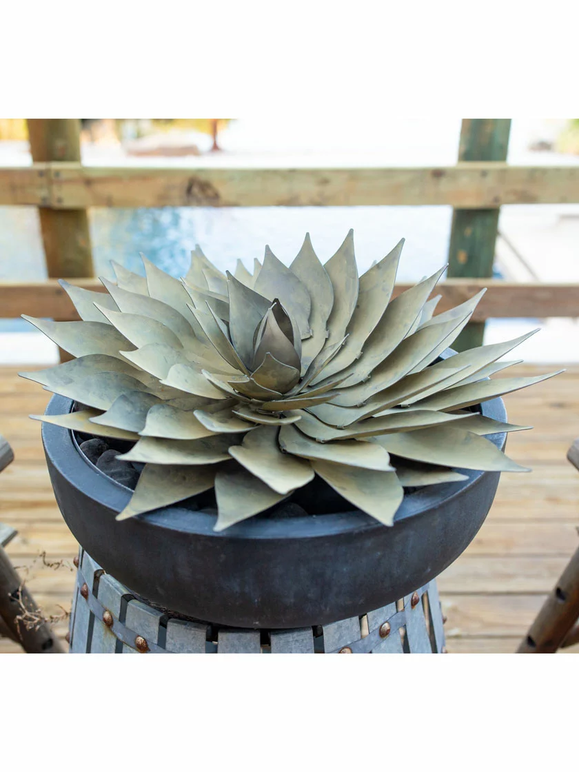 GSC Desert Steel Spiral Aloe Sculpture - Image 6