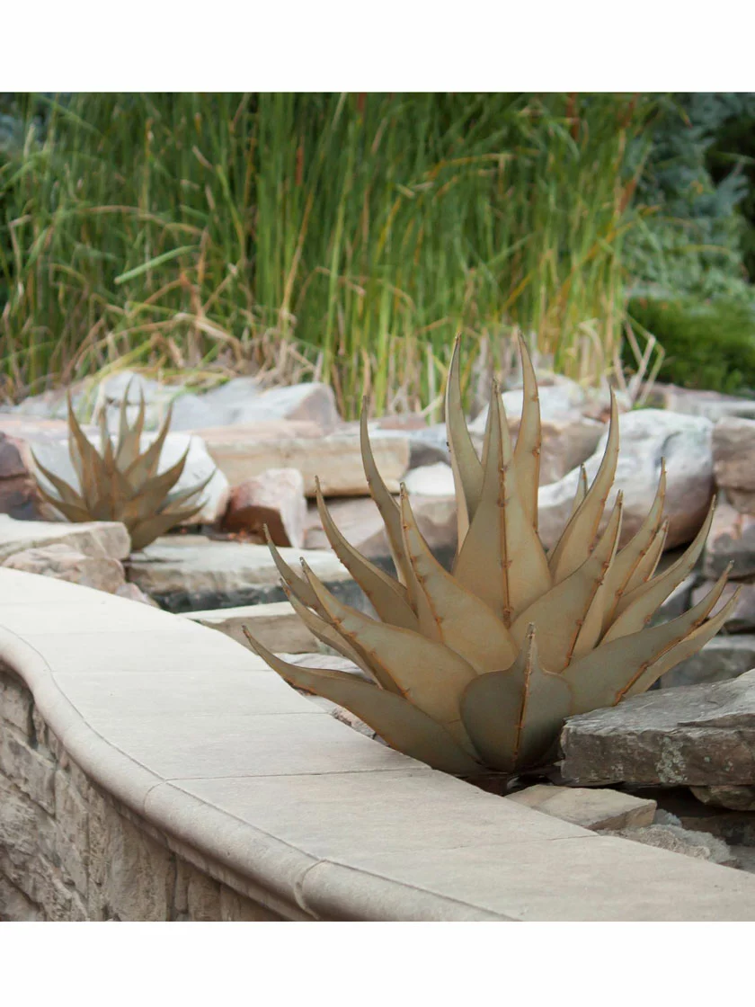 GSC Desert Steel Sharkskin Agave Sculpture - Image 3