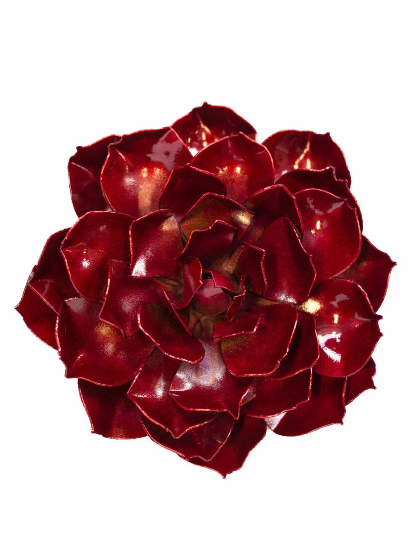 GSC Desert Steel Ruby Rose Succulent Sculpture, Small - Image 2