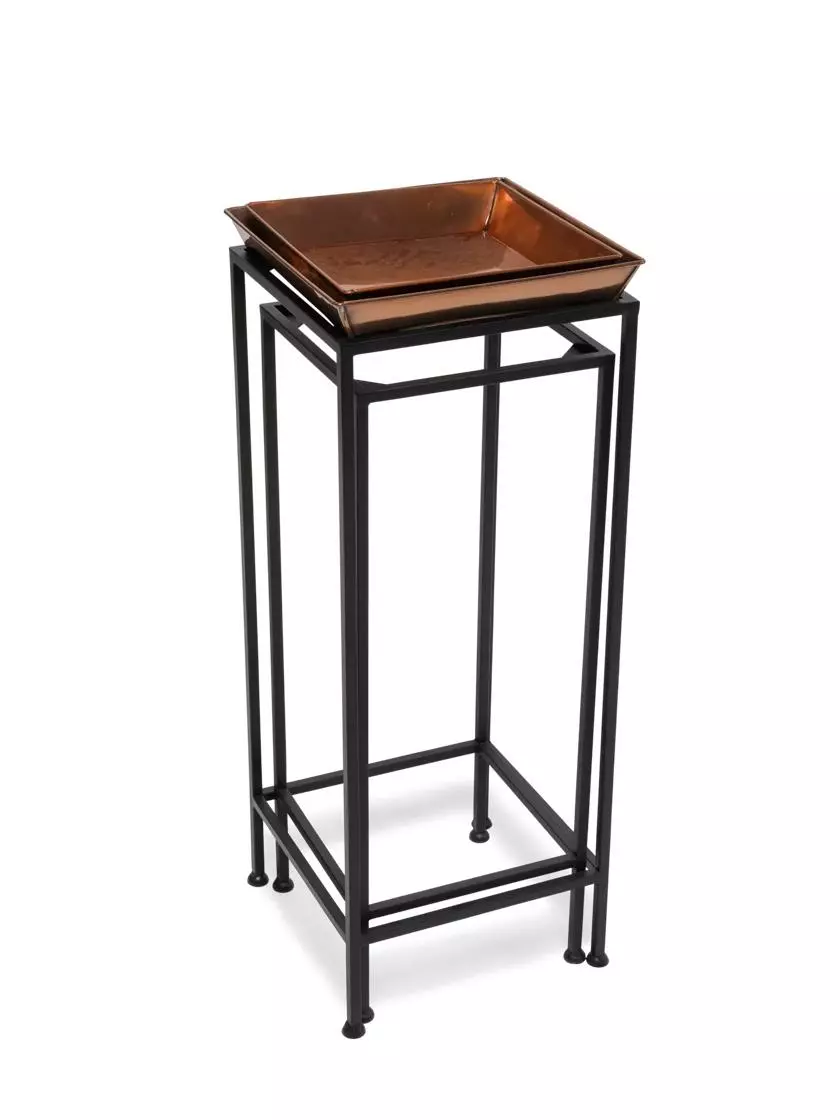 GSC Square Nesting Plant Stands With Trays, Set Of 2 - Image 5