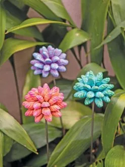 GSC Dahlia Flower Garden Stakes Set