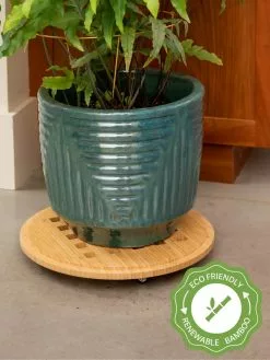 GSC Bamboo Plant Caddy Round, 15.75"
