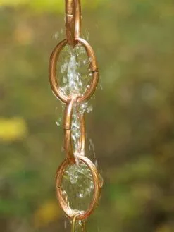 GSC Single Link Pure Copper Rain Chain, 8.5'