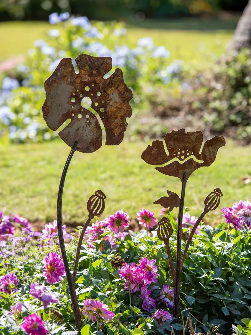 GSC Poppy Garden Stakes Set Of 2 - Image 2