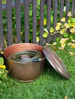 GSC Hammered Copper Hose Pot With Lid